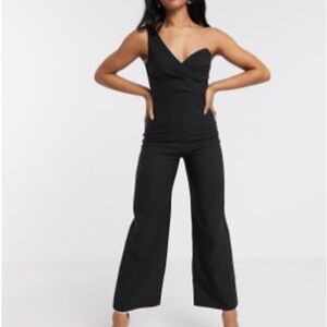Lipsy Black Asymmetric Jumpsuit
